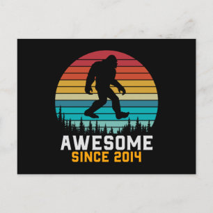 Fantastisch seit 2014   Geburtstag Bigfoot Retro Postkarte