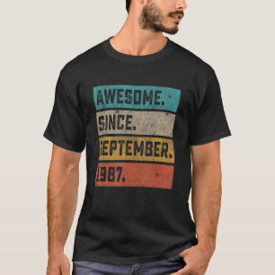 Fantastisch seit September 1987 Vintage 35. Geburt T-Shirt