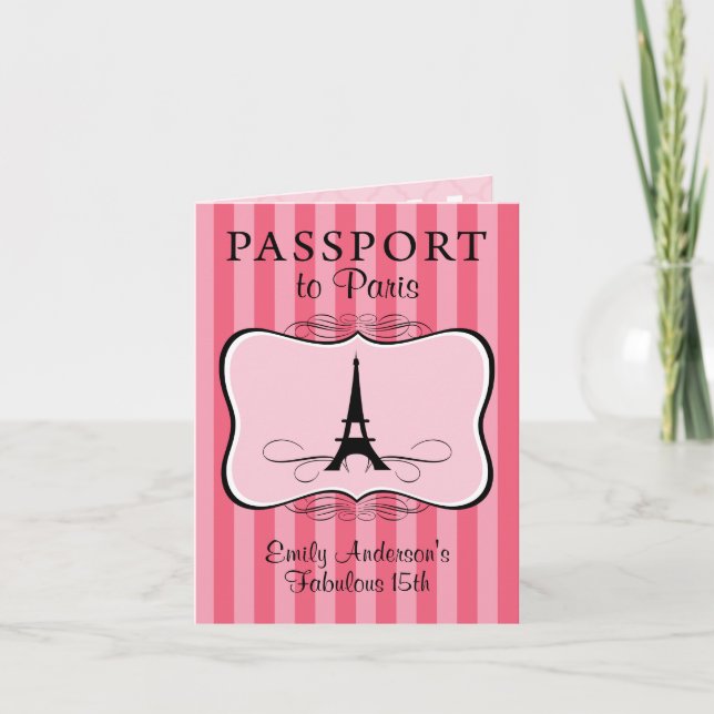 Fantastische 15. Passport-Einladung Einladung (Vorderseite)