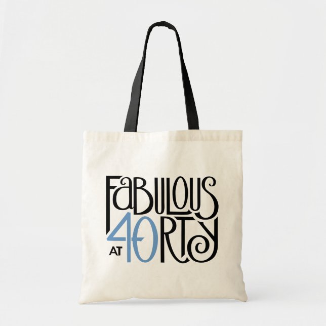 Fantastische 40 schwarz blaue Tasche (Vorne)