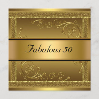 Fantastische 50 Geburtstagsparty Gold Einladung
