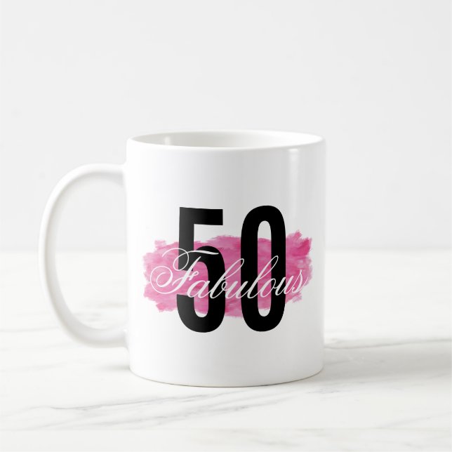 Fantastische 50 Girly Pink Wasserfarbe Kaffeetasse (Links)