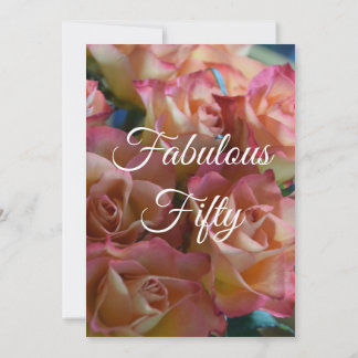 Fantastische 50 Rose 50. Geburtstag Einladung