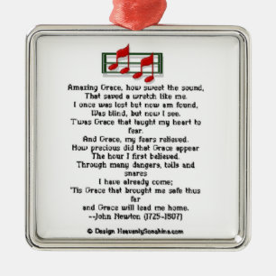 Fantastische Anmut-Hymne Silbernes Ornament