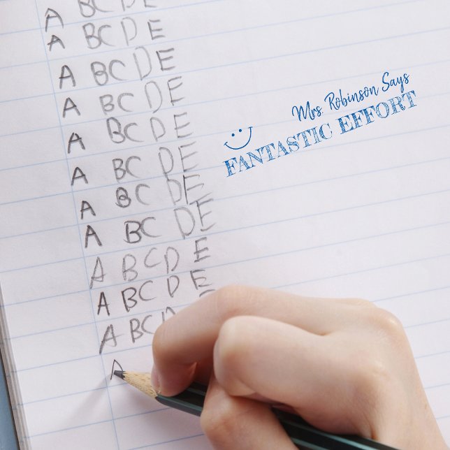 Fantastische Anstrengung | Personalisierte Lehrkrä Permastempel (Fantastic Effort | Personalized Teachers Self-inking Stamp)