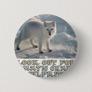 fantastische arktische Wolfentwürfe Button