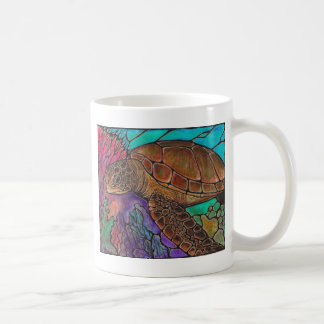 Fantastische Art des befleckten Glases der Kaffeetasse
