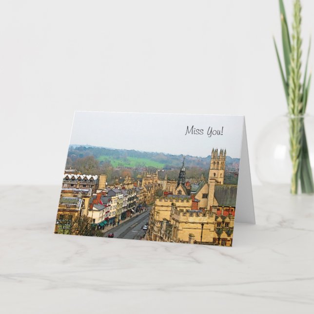 Fantastische Aussicht, Oxford, England, High Stree Karte (Vorderseite)