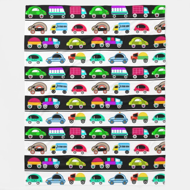 Fantastische Autos Fleecedecke (Vorderseite)