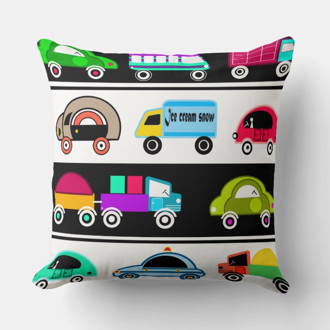 Fantastische Autos Kissen (Vorderseite)