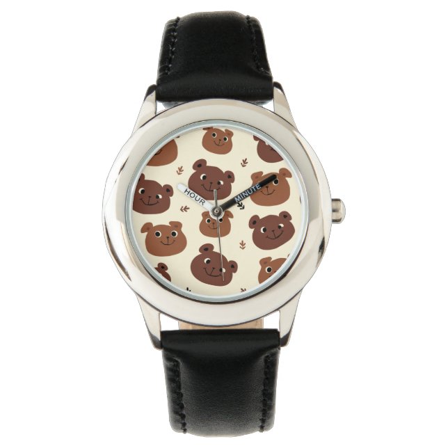 Fantastische Bärengesicht Armbanduhr (Vorderseite)