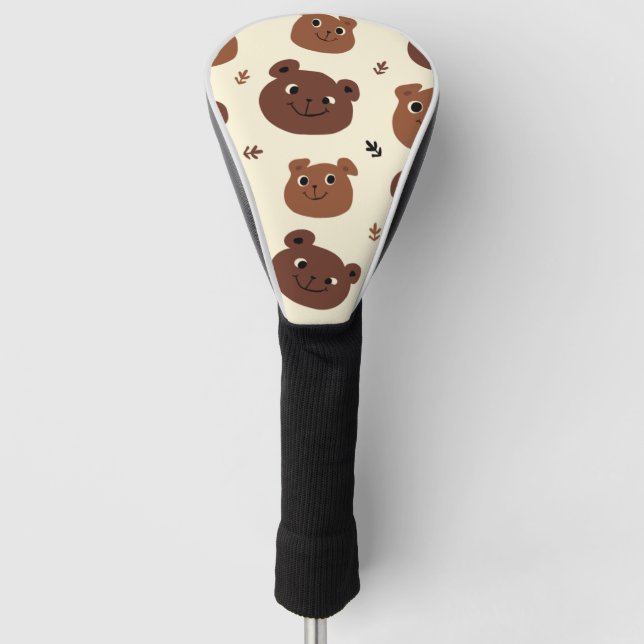 Fantastische Bärengesicht Golf Headcover (Vorderseite)