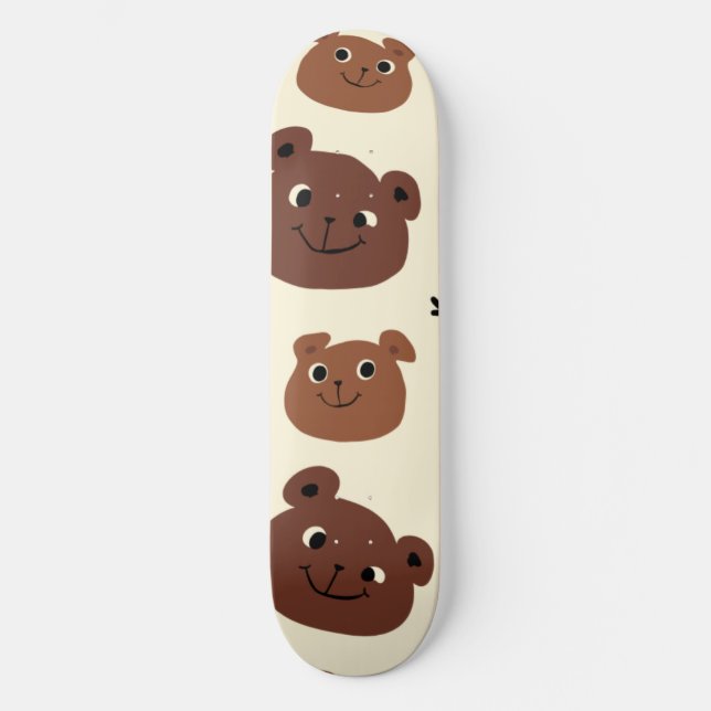 Fantastische Bärengesicht Skateboard (Vorderseite)