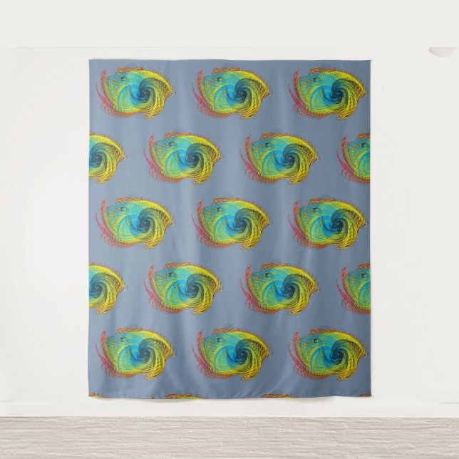 Fantastische Bestien abstraktes Design Wandteppich (Vorderseite)