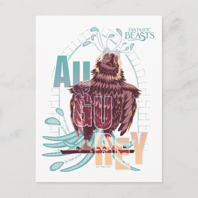 Fantastische Bestien Augurey Postkarte (Vorderseite)
