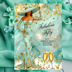 Fantastische Birthday Aquamarin White Gold Woman C Einladung