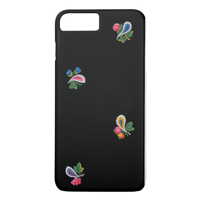 Fantastische Blume, Blätter und Paisleys Black Case-Mate iPhone Hülle (Rückseite)