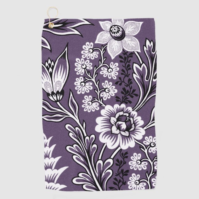 Fantastische Blume (Pflaume) Golfhandtuch (Vorderseite)