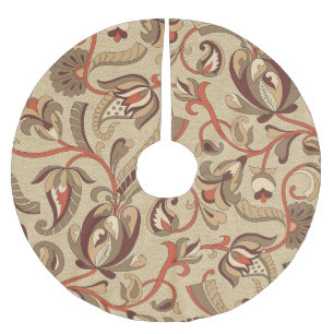 Fantastische Blume: Träume Nahtlose Muster. Polyester Weihnachtsbaumdecke