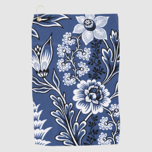 Fantastische Blumen (Blau) Fine Art Golfhandtuch