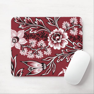 Fantastische Blumen (Maroon) Fine Art Mousepad