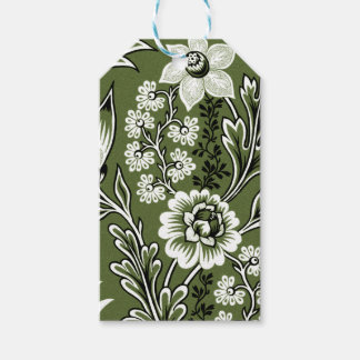 Fantastische Blumen (Moosgrün) Fine Art Geschenkanhänger