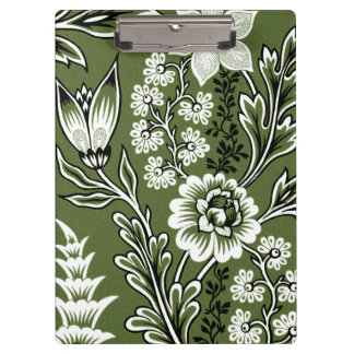 Fantastische Blumen (Olive) Fine Art Klemmbrett