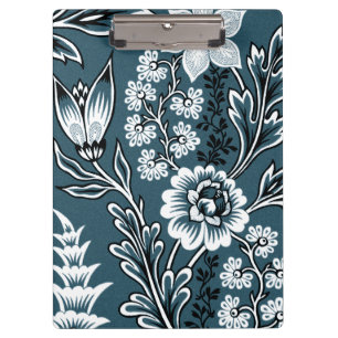 Fantastische Blumen (Schiefer-Türkis) Fine Art Klemmbrett