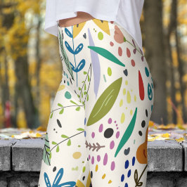 Fantastische Blütenpraxis in Blütenweißdrucken Leggings