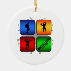 Fantastische Bodybuildings-städtische Art Keramik Ornament