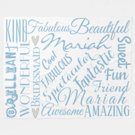 Fantastische Brautjungfer Personalisieren Fabelhaf Fleecedecke