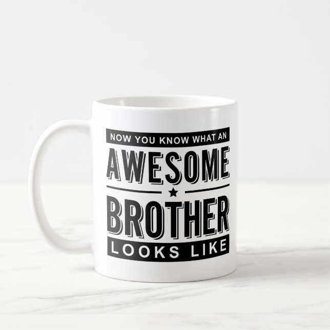 Fantastische Bruder-Tassen-lustiger Bruder zitiert Kaffeetasse (Links)