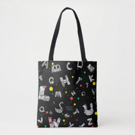 Fantastische Buchstabe-schwarze Tasche