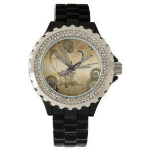 Fantastische Dampflibellen Armbanduhr
