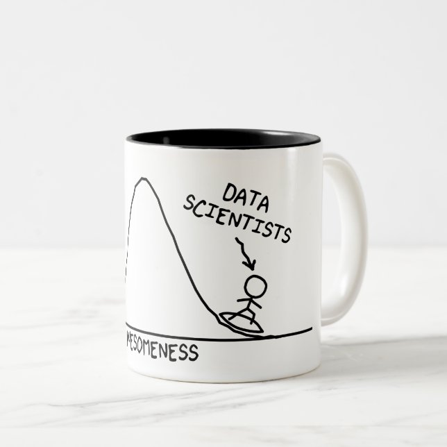 Fantastische Daten-Wissenschaftler-Tasse Zweifarbige Tasse (VorderseiteRechts)