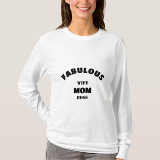 Fantastische Ehefrau, Mama, Personalisierte Boss-V T-Shirt