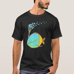 Fantastische Fabelhafte Farbige Fische Mit Blasen T-Shirt
