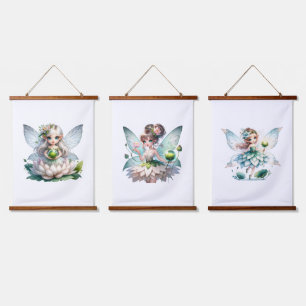 Fantastische Fairies! Tapisserien Wandteppich Mit Holzrahmen