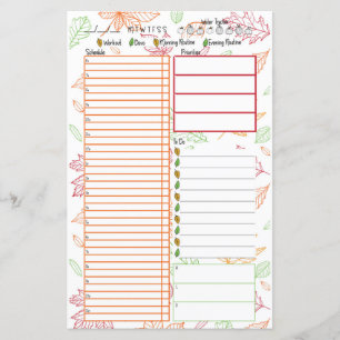 Fantastische Fall Schedule Day Viewer Planner Einf