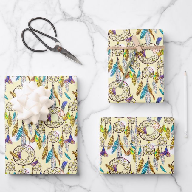 Fantastische Farben träumen Muster Geschenkpapier Set (Vorderseite)