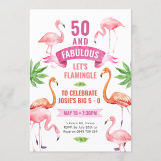 Fantastische Flamingo Einladung, tropischer Flamin Einladung