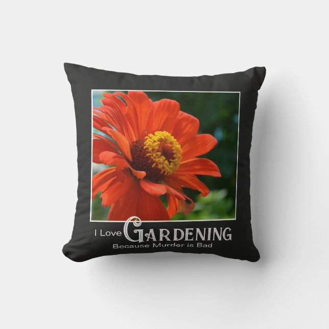 Fantastische Gartenarbeit Sprichwort Orangenblüten Kissen (Vorderseite)