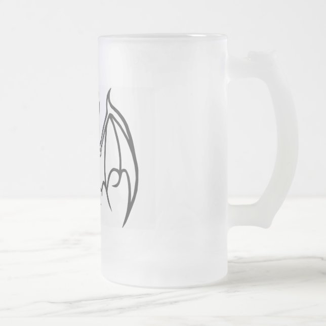 fantastische groß-ohrige Schläger-Tasse Mattglas Bierglas (Rechts)