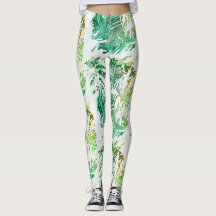 Fantastische grüne Palme-Blatt-Leggings