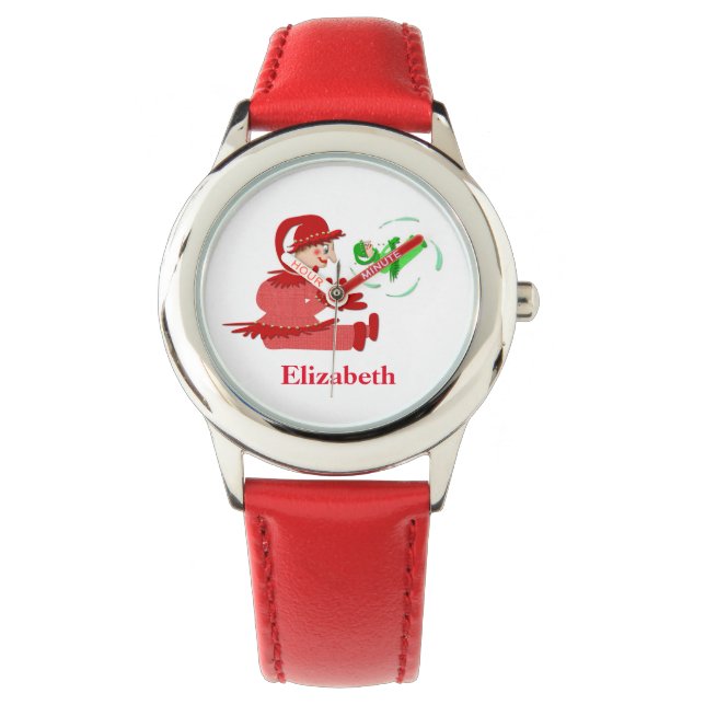 Fantastische Holzfiguren, Personalisierte Kinder Armbanduhr (Vorderseite)