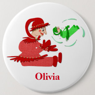 Fantastische Holzfiguren, Personalisierte Kinder Button