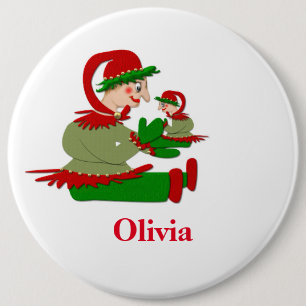 Fantastische Holzfiguren, Personalisierte Kinder Button
