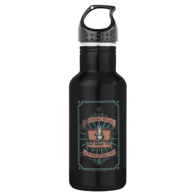 FANTASTISCHE KÄSTE UND WO SIE SIE FINDEN™ KARTE TRINKFLASCHE (Vorderseite)