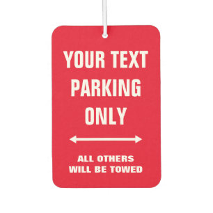 Fantastische Klimaanlage mit Parkplatz nur Schild Autolufterfrischer