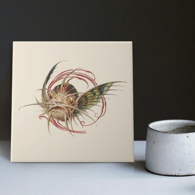 Fantastische Kreatur Bezaubernder Jugendstil-Seder Fliese (Von Creator hochgeladen)